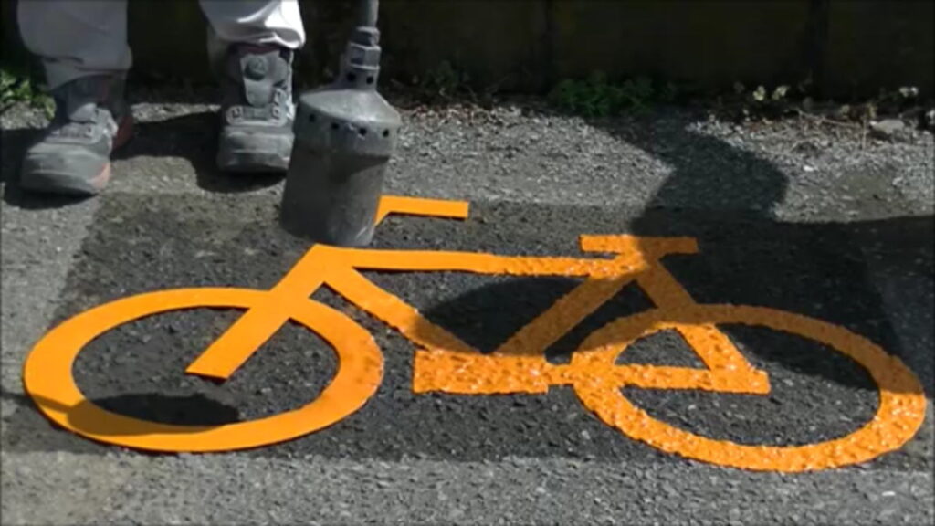 自転車置き場【バーナー焼き付け・黄色】