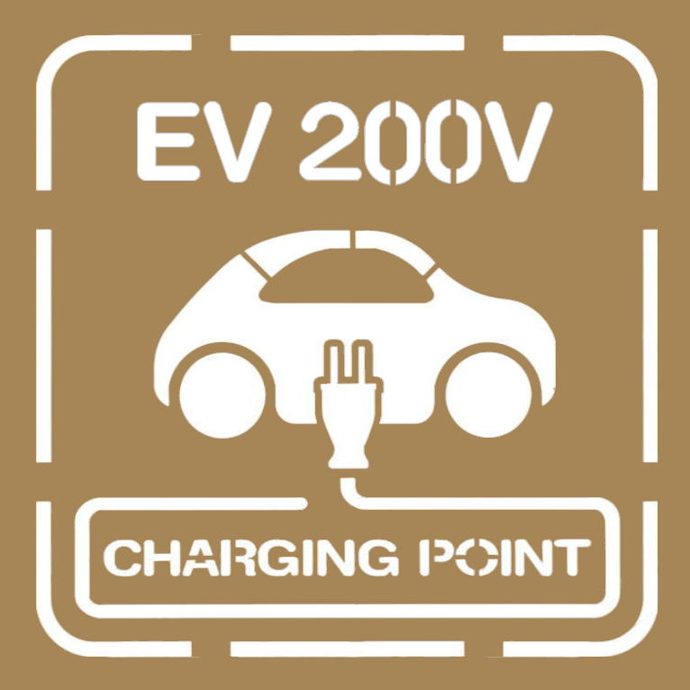 EV200ボルト（電気自動車用充電器のCHARGING POINT）1000【カッティング型】